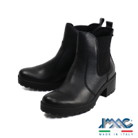 【IMAC】內側拉鍊率性風格厚底切爾西靴 黑色(258568-BL)