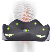 Ergonomic Cushion Ergonomic Memory Foam Seat Cushion for Office Chair Gaming Desk Car Seat Comfortable Pain Relief for Home