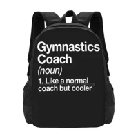 Gymnastics Coach Funny Definition Trainer Gift Design Fashion Pattern Design Travel Laptop School Backpack Bag Sports