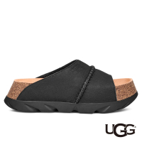 【UGG】女鞋/拖鞋/厚底拖鞋/真皮拖鞋/Sunskip Slide(黑色-UG1152695BLK)