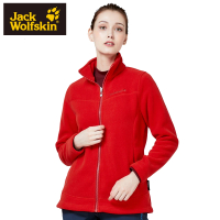 【Jack wolfskin 飛狼】女 POLARTEC 立領雙面刷毛保暖外套(紅)