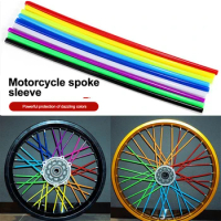 36pcs Motorcycle Wheel Spoke Protector Wraps Rims Skin Trim Covers Pipe 17cm/24cm Motocross Bicycle Bike Decoration Tubes