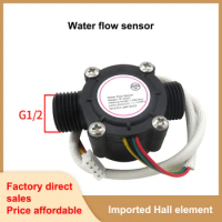 1/2" Water Heater Water Flow Sensor 1.75MPa Hall Sensor Turbine Flowmeter DC5~18V With Temperature Induction