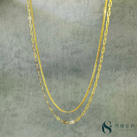 【閃耀金飾】 9999黃金項鍊 輕熟黃金雙排女鍊(約重1.62錢)