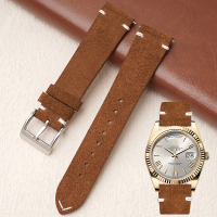 20mm 22mm Vintage Plush Leather Strap  for Huawei GT 4 MoonS-watch Women Men Quick Release Replacement Bracelet