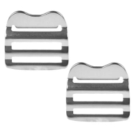 2 Pcs Roller Buckles for Shoulder Bag Strap Length Adjust Metal Square Aluminum Slide Luggage