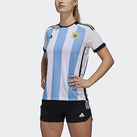 Adidas AFA H JSY W D [HF1485] 女 足球 短袖上衣 球衣 阿根廷隊 國際版 世足賽 白 淺藍