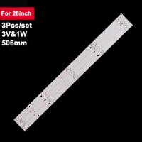 3pcs 506mm TV LED Backlight Strip For 28inch ZDCX28D05-ZC14F-02 303CX280032 VORTEX LEDV-28E33D