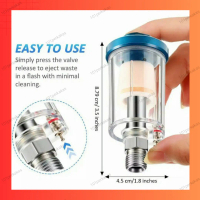 Filter Air Spray Gun 1/4'' Water Oil Separator Inline Air Hose Filter