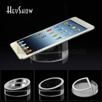 Acrylic Security Ipad Stand Tablet Display Holder Round Clear Base For Apple Samsung Shop Tablet PC