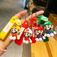 Cartoon Mario Keychain Super Mario Pendant Doll Bag Decoration Car Keychain Holiday Gift