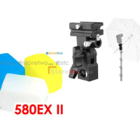 Flash Stand Bracket B + 580EX Flash Diffuser Softbox for camera Flash Shoe Swivel Light Umbrella Holder fo YONGNUO YN-560 YN560