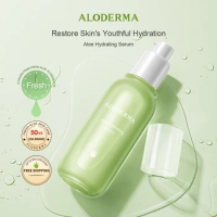ALODERMA Natural Aloe Hydrating Face Serum 50ml Fresh Aloe Vera Skin Care Products Moisturizing Repair Facial Essence Not Greasy