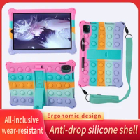 For Samsung Galaxy Tab S7 11 inch Tablet SM-T870 SM-T875 Pop Push it Bubble Silicone Case T870 T875 Cover Kids Stand Funda Coque