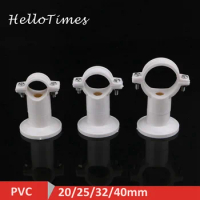 4pcs 20mm 25mm 32mm 40mm PVC Pipe Clamp Support Bracket Water Pipe Connector Garden Irrigation System Fittings PPR Pipe Clip