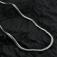 銀項鏈男士鎖骨鏈s925純銀韓版時尚飾品古巴鏈蛇骨鏈潮禮物銀鏈子