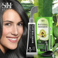 80ml Organic Hair Colour Shampoo Black Dyed Shampoo Black Hair Dye Herbal Ingredient Ginseng Ginger White Hair Dyed Repair Hair