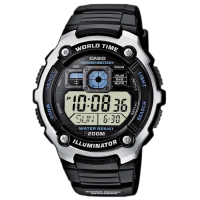 CASIO卡西歐 世界時間電子錶(AE-2000W-1A)