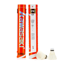 12PCS Kawasaki Badminton Shuttle King 8E Goose Feather Badminton Shuttle Training Sports Speed 76 77