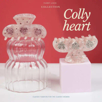 Tabby Loon Mini Colly Heart Hair Clip กิ๊บติดผมสีชมพูประดับเพรชหัวใจ