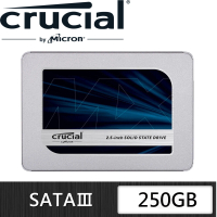 Crucial 美光 MX500 250GB SATA ssd固態硬碟 (CT250MX500SSD1) 讀 560M/寫510M