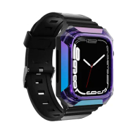 TPU band for apple watch with apple anti-fall strap king kong armor sports TPU watch with watch band.