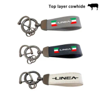 Top leather supports custom keychains for Fiat LINEA Accessories