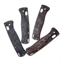 1 Pair Custom Made DIY Full 3K Carbon Fiber Material Knife Handle Scale For Benchmade Bugout 535 Knives Accessories