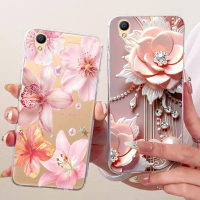 Sarung telefon TPU corak bunga romantik silikon lembut untuk Oppo A37 (model baharu), serasi dengan