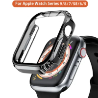 Glass+Case For Apple Watch 45mm 44mm 41mm 40mm Armor Waterproof dust-proof Screen Protector Shell iWatch Series 9 8 7 6 SE 5 4