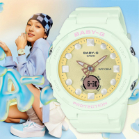 【CASIO 卡西歐】BABY-G 夢幻色調手錶(BGA-320FH-3A)