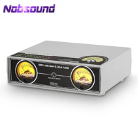 Nobsound MIC+LINE Dual Analog VU Meter Music DB Panel Display Stereo Audio Visualizer Sound Level Indicator for Power Amplifier