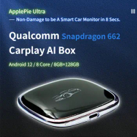 CarPlay AI Box (Applepie Ultra)for Wireless CarPlay/Wireless Auto 8+128GB 8Core Support 4G network、 BT5.0 USB connection