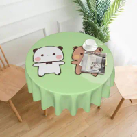 Bubu Dudu Round Tablecloth Grass Protector Table Cloth Kawaii Wedding Birthday Party Design Table Cover