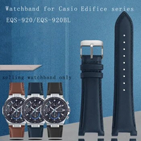 Notched bracelet For Casio Edifice Ocean Heart series EQS-920/EQS-920BL genuine leather cowhide watch strap 25mm wristband