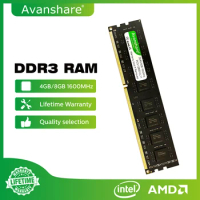 Avanshare DDR3 Ram 8GB 4GB 2GB 1333 1600 DIMM Desktop Memory Support Motherboard Ddr3