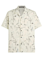 เสื้อผู้ชายรุ่น SSLV AOP BOWLING SHIRT สี CREAM