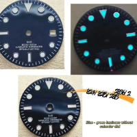 Watch Accessories 29mm Modified Dial Ice Blue Luminous Suitable for 2824/2836/8215/2813/8200 Movement Watch Calendar SUB Surface