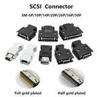 SCSI Connector HPCN Slot Type 6 10 14 20 26 36 50 Pin Male Plug for Panasonic Yaskawa Mitsubishi MDR