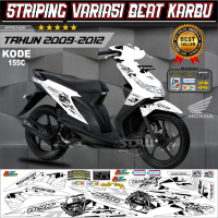 BEST STRIPING BEAT KARBU STIKER LIS MOTOR BEAT KARBU VARIASI KODE 155