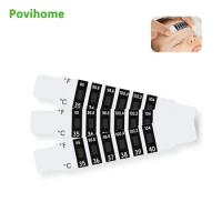 5pcs Child Forehead Temperature Measure Stickers Color Changing Strips Display Discoloration Thermometer Health Care C2091