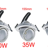 4x Adjustable LED Downlights Recessed Ceiling Lamps 25W 35W 50W Rotatable LED Trunk Light Gimbal Direction LED Spot Lighting