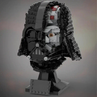 979pcs Star Battle Damaged Vader Helmets Model Building Blocks Bricks Education Assembly  for Kids  