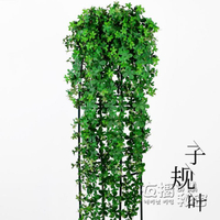 仿真植物 仿真子規葉壁掛假樹葉子綠葉花藤條綠植牆面裝飾塑料吊蘭藤蔓植物領券更優惠