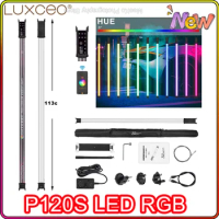 LUXCEO P120S LED RGB Video Light Tube Stick 120cm 2000~10000K 3000LM Max 30W APP/DMX Control for Studio Lightpainting Fill Lamp
