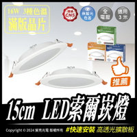 15cm LED索爾崁燈｜均勻發光｜無暗區｜全電壓｜無藍光｜白光、暖白、自然光