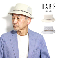 日本製 英國 DAKS 男士春夏 漁夫帽 亞麻帽 (米色)