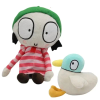 New Sarah and Duck Plush Toys,Anime Stuffed Animals Sarah and Duck Plushies Pillow Fluffy Ornaments,Holiday Birthday Gifts