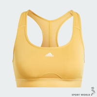 Adidas 女裝 運動內衣 排汗 涼感 中度支撐 黃【運動世界】IK0166