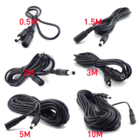 5.5 x 2.1mm DC Power connector Jack Adapter lead cord 12v cable DC female Male extension external Plug 10m 0.5m 1.5M 2m 3m 5m